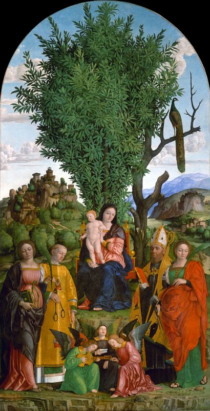 01A Madonna and Child with Saints - Girolamo dai Libri 1520 - Robert Lehman Collection New York Metropolitan Museum Of Art